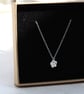 Silver Flower Pendant with Lace Pattern - Image 3