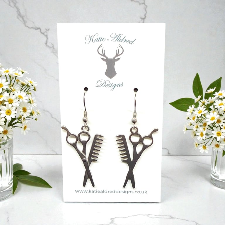 Charm Earrings - Hairdressers Scissors