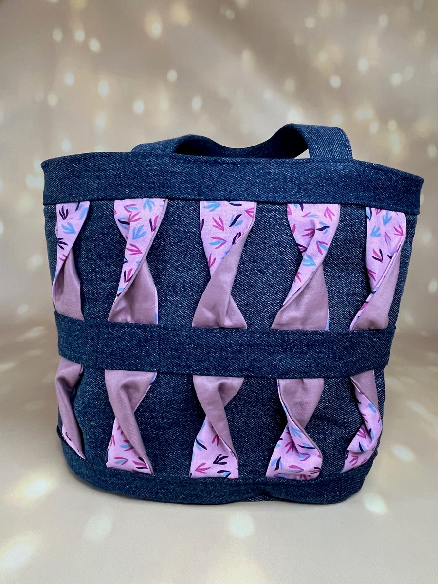 Denim twist bag