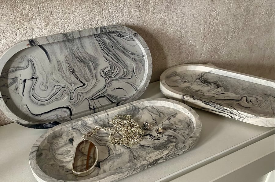 Marbled Trinket tray (incl. FREE UK delivery) 