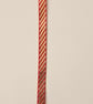 Christmas Ribbon Choker: Red and Gold Striped Necklace - Image 2
