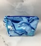 Dolphins makeup bag, Dolphin zip bag, 2 size options, Handmade - Image 6