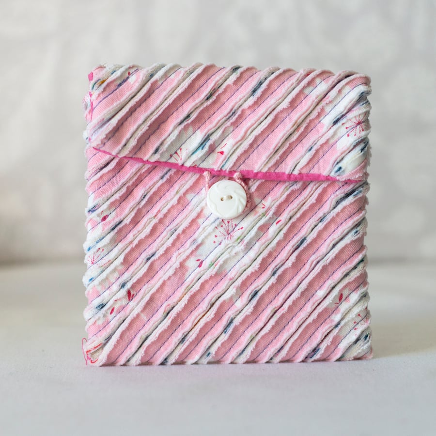 Lined Pink Fabric Chenille Purse 