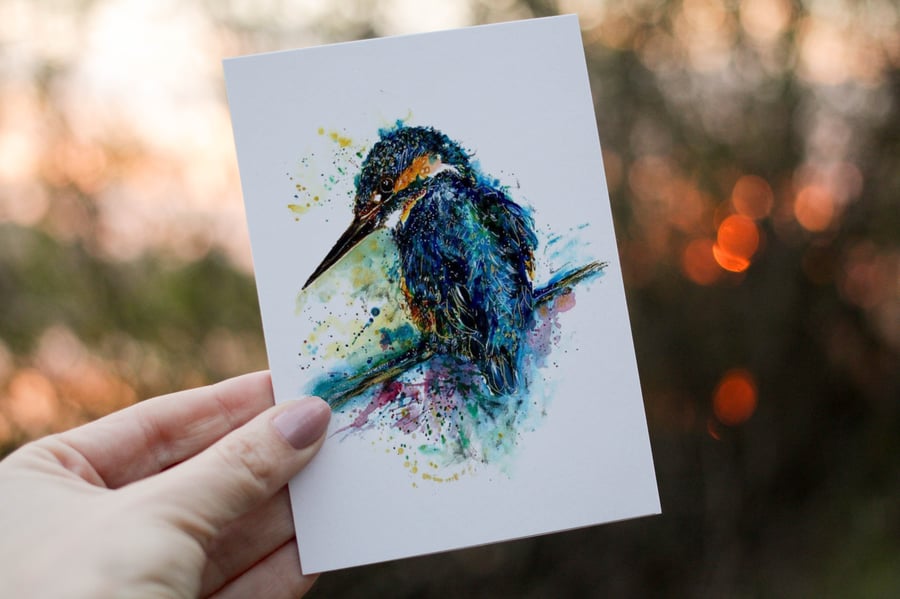Kingfisher Birthday Card, Kingfisher Custom Birthday Card