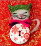 Whimsical Pussy Cat Christmas Card. - Image 7