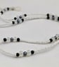 Black and white beaded sunglasses cord - Image 1