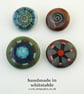 Fused Glass Palladium Foil Flower Brooch - Image 4