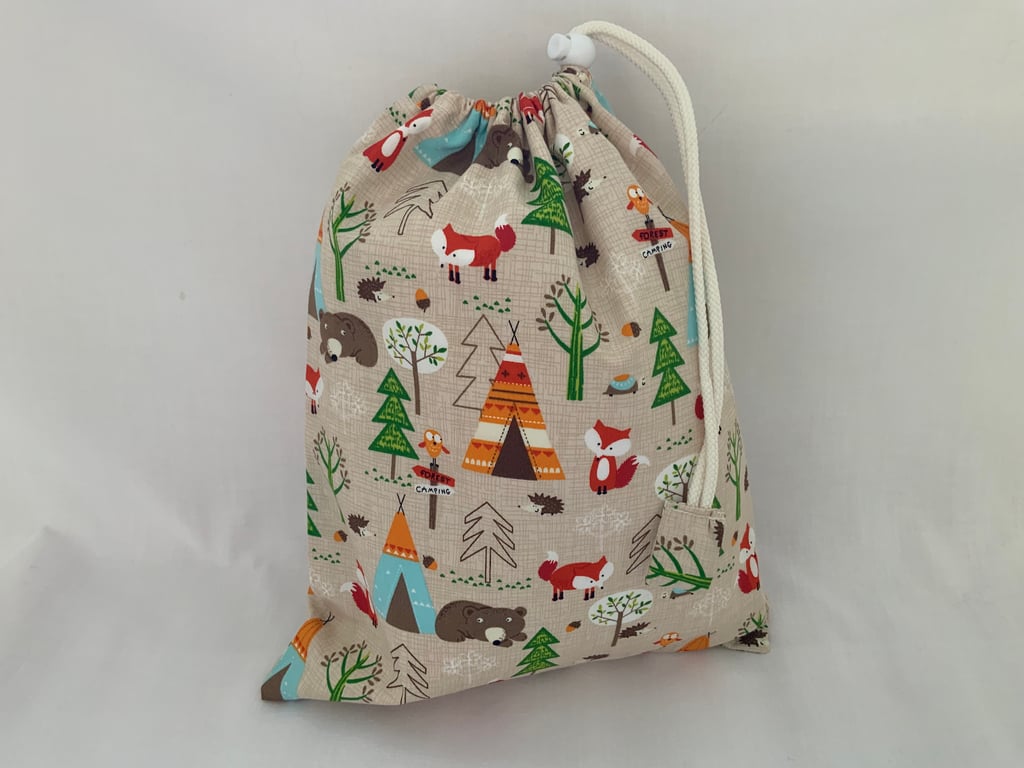 Drawstring Wash Bag, Toiletry Bag, Sponge Bag, Waterproof lining, Kids Wash bag