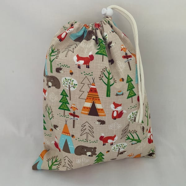 Drawstring Wash Bag, Toiletry Bag, Sponge Bag, Waterproof lining, Kids Wash bag