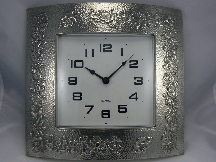 Pewter clock