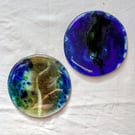 Fused Glass Elements Earth and Water Tiles