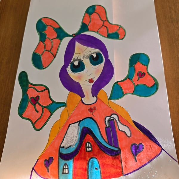 Christmas Fairy Drawing 