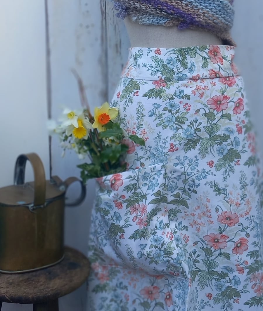 Handmade clothes.  skirts from vintage fabric one size fits all.