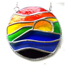 Rainbow Waves Stained Glass Suncatchers 025