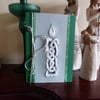 Green Celtic Candle Christmas Card