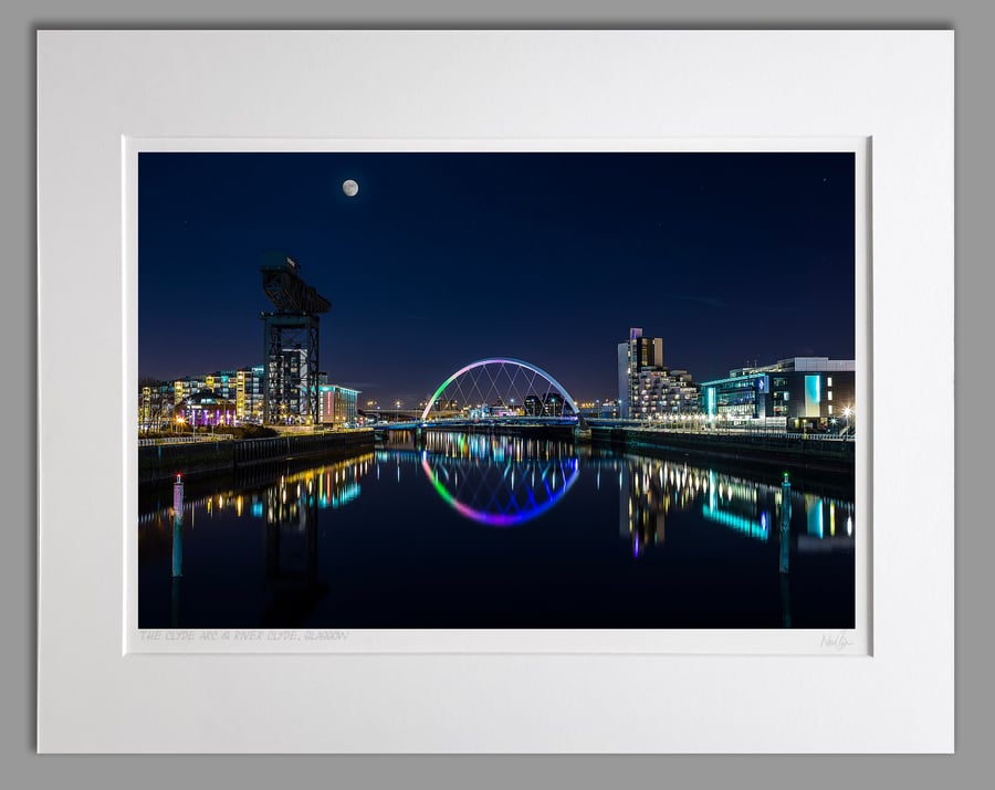 Clyde Arc & River Clyde Glasgow Scotland - A3 (50x40cm) Unframed Print
