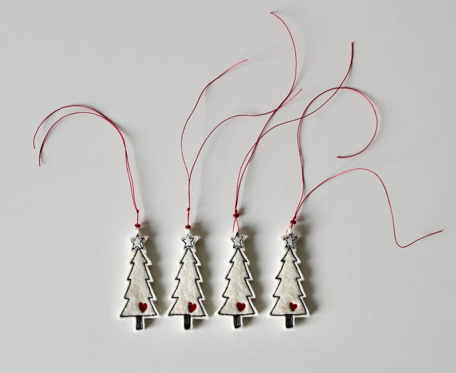 'Christmas Tree Parcel Toppers' - Pack of 4