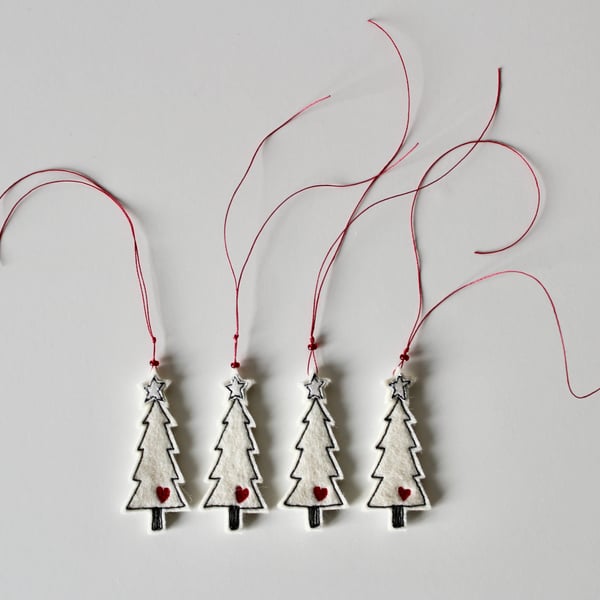 'Christmas Tree Parcel Toppers' - Pack of 4