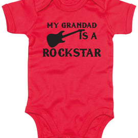 Rockstar Grandad, Mum, Dad - Baby Grow