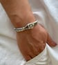 Women's Leather Bracelet, Silver Plated Boho Cuff Bracelet - Image 5