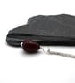 dark red lampwork glass teardrop pendant - small - Image 3