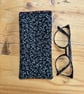 Music Notes Quilted Fabric Glasses Case