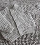 16" Patterned Round Neck Baby Cardigan (Light Grey) - Image 1