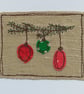 Embroidered Baubles Christmas Card - Image 5