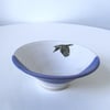 Stoneware ceramic bowl with flying gull image - handmade pottery