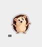 Funny Novelty Vinyl Sticker - Cute Cheeky Hedgehog
