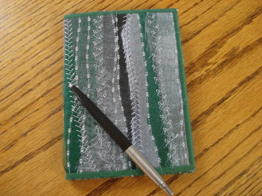 Organza and silk notebook and cover