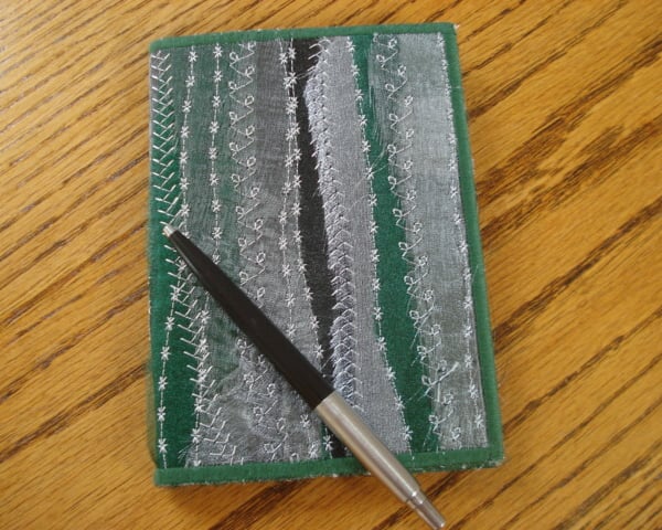 Organza and silk notebook and cover