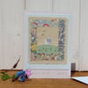 Miniature finely hand-stitched textile detailed work with pretty Liberty fabrics