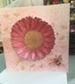 Gerbera and bumble bee greetings card - Image 1