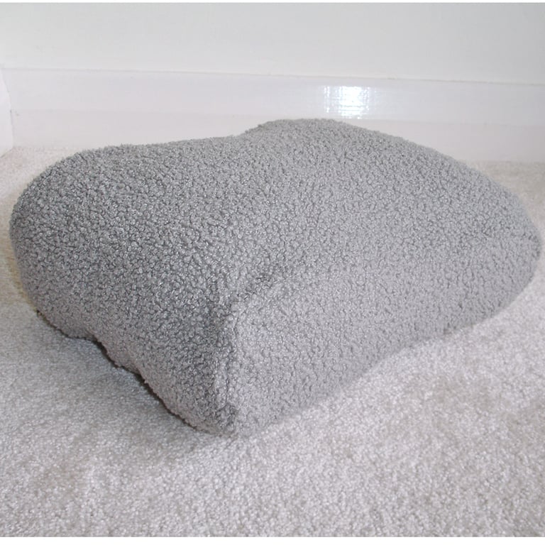 Tempur Pedic Original Contour Travel Neck Pillow Cover Teddy Bear Fleece Grey