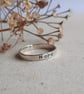 Hammered Sterling Silver "Nope" Band Ring - Finger or Thumb Ring - Image 5