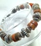  Handmade Beaded Natural Picasso Jasper Bracelet  - Image 5