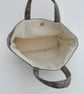 Felted Handbag - grey with beaded flowers - Image 3