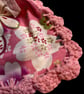 Set of 4 Handmade Reusable Fabric Gift Bags with Crochet Seams and Tie Closures - Image 5
