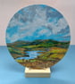 Clouds Over the Glenkens - an original painting on a wooden display stand