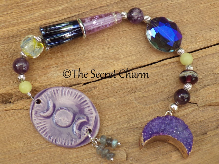 Triple Goddess Hecate Prayer Beads, Spiritual Gift