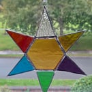 STAR -  colourful stained glass suncatcher