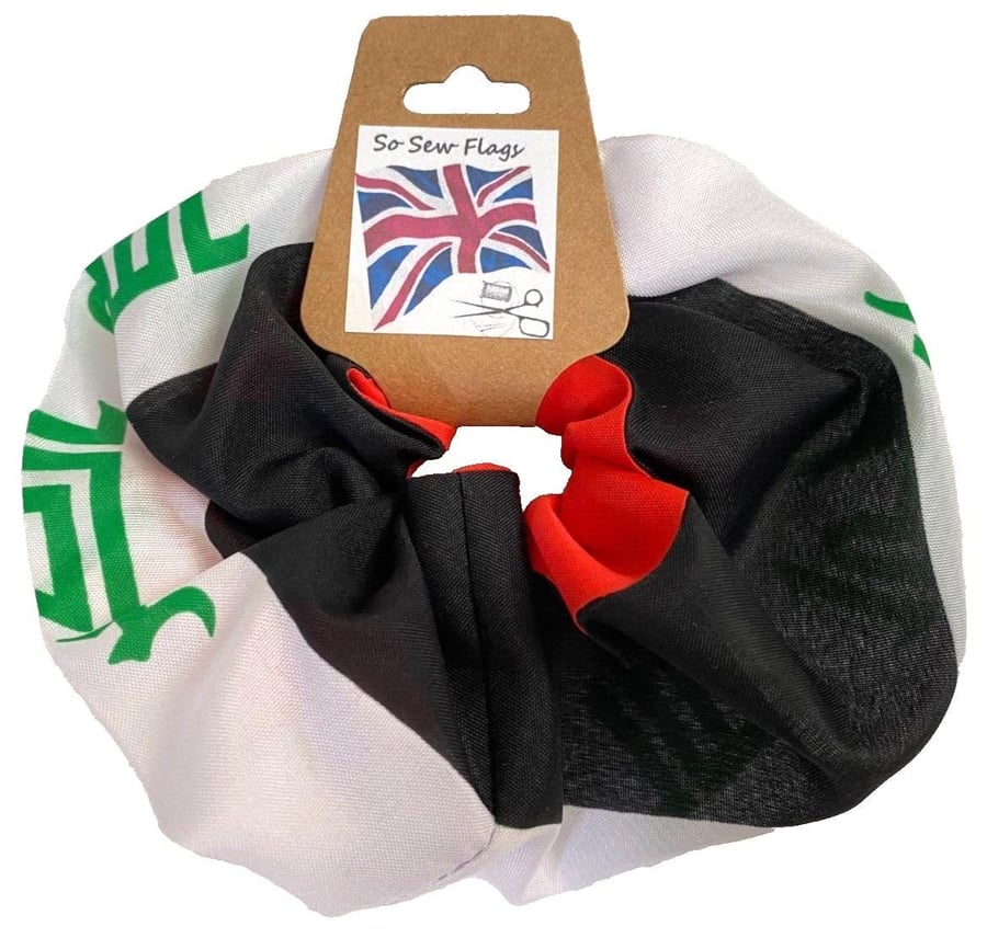 Iraq Flag Hair Scrunchie Scrunchies Accessory Band Elastic