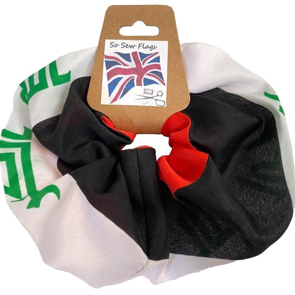 Iraq Flag Hair Scrunchie Scrunchies Accessory Band Elastic