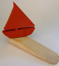 Door wedge with a yatch or boat. Ideal for seaside cottage or beach hut.  - Image 1