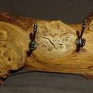 Oak Burr Coat Hook -Butterfly