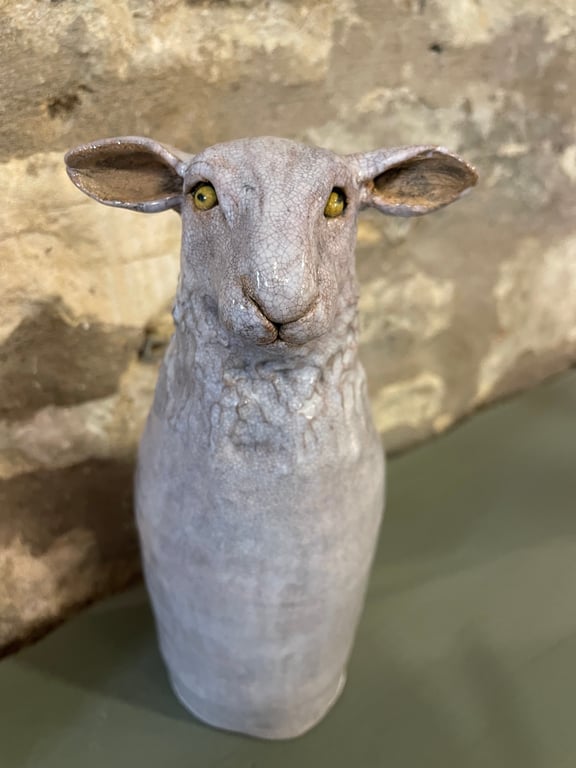 Crackle glazed ceramic Sheep