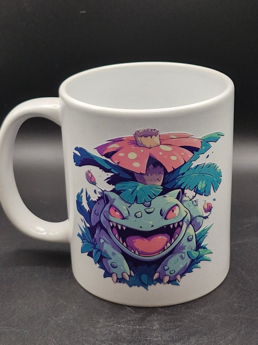 New Venusaur Mug Pokemon Go Fan Art Anime TV Grass PoisonType