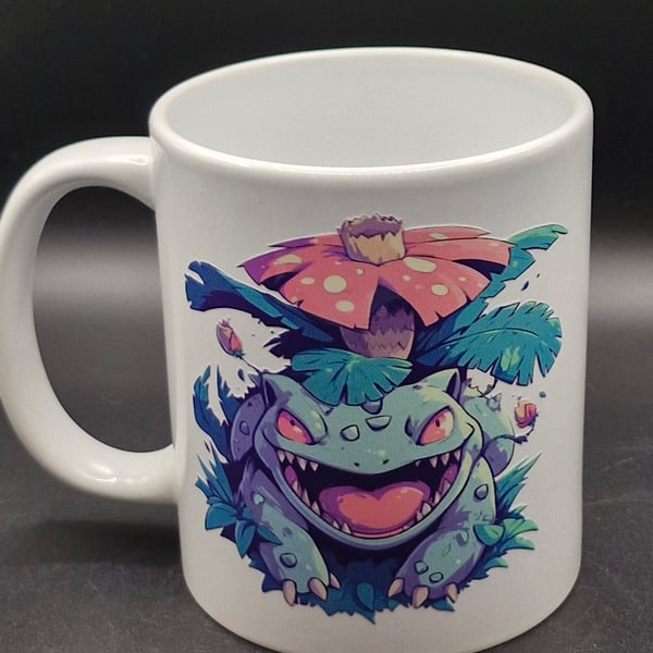 New Venusaur Mug Pokemon Go Fan Art Anime TV Grass PoisonType