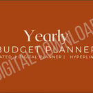Undated Yearly Digital Budget Planner, Hyperlinked iPad Planner, Monthly Budget
